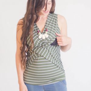 Breastfeeding Top – Nitzan Olive