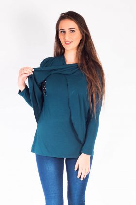 חולצת הנקה – גילת טורקיז ירוק