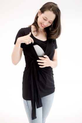 Maternity & Nursing Blouse – Anat Black