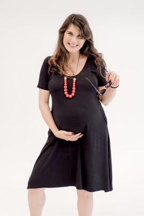 Breastfeeding Dress – Ilana Black