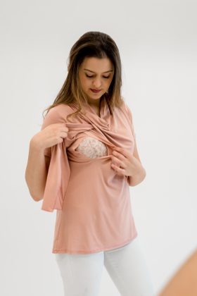 Maternity & Breastfeeding Blouse – Gilat Pink